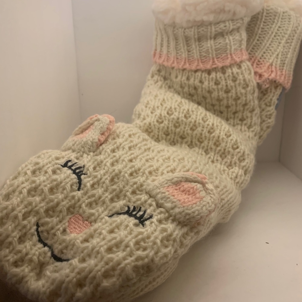 Cozy knee high slipper socks